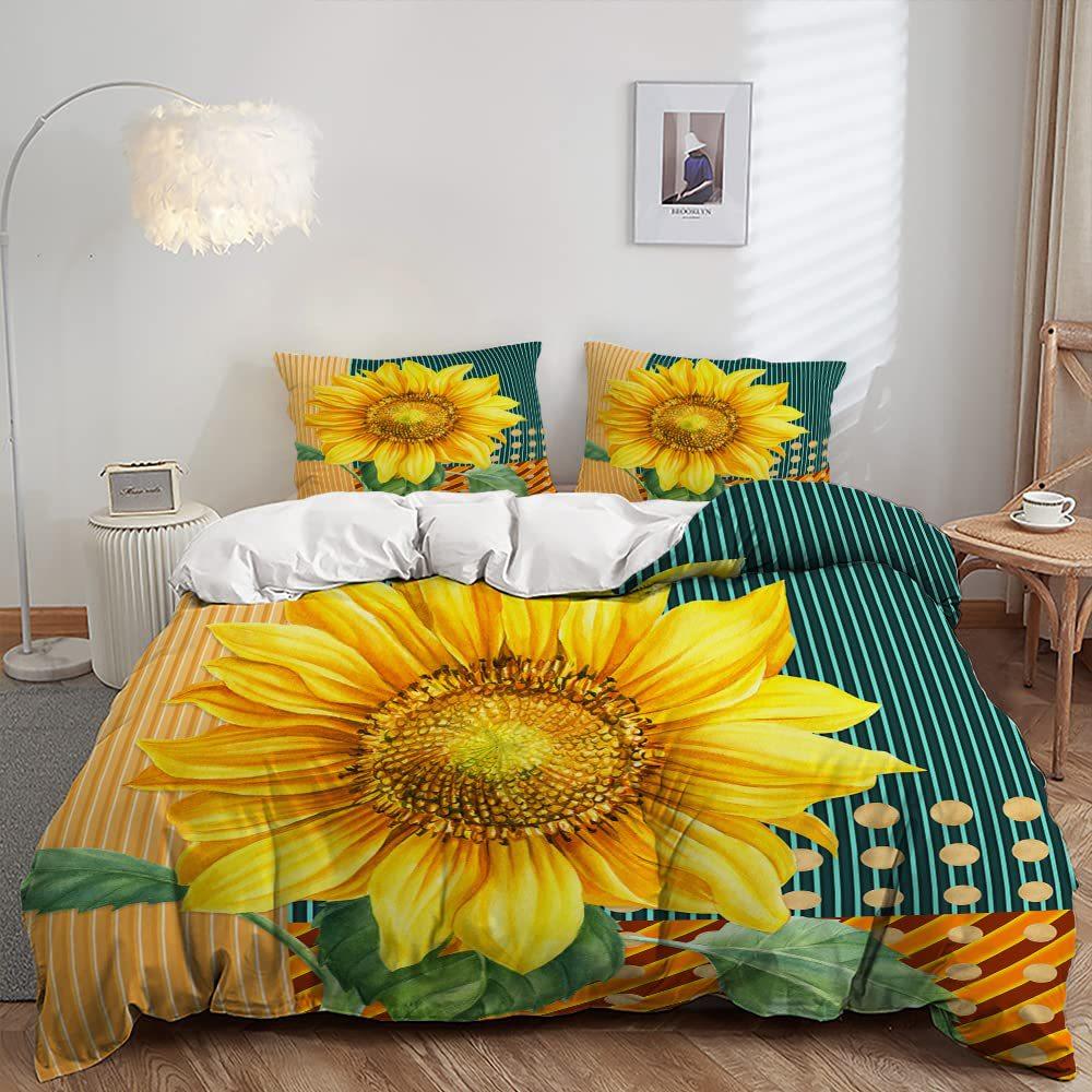 Purple Space Unicorn Three-Piece Quilt Cover 3D Digital Printing Bedding Set Bed Cover