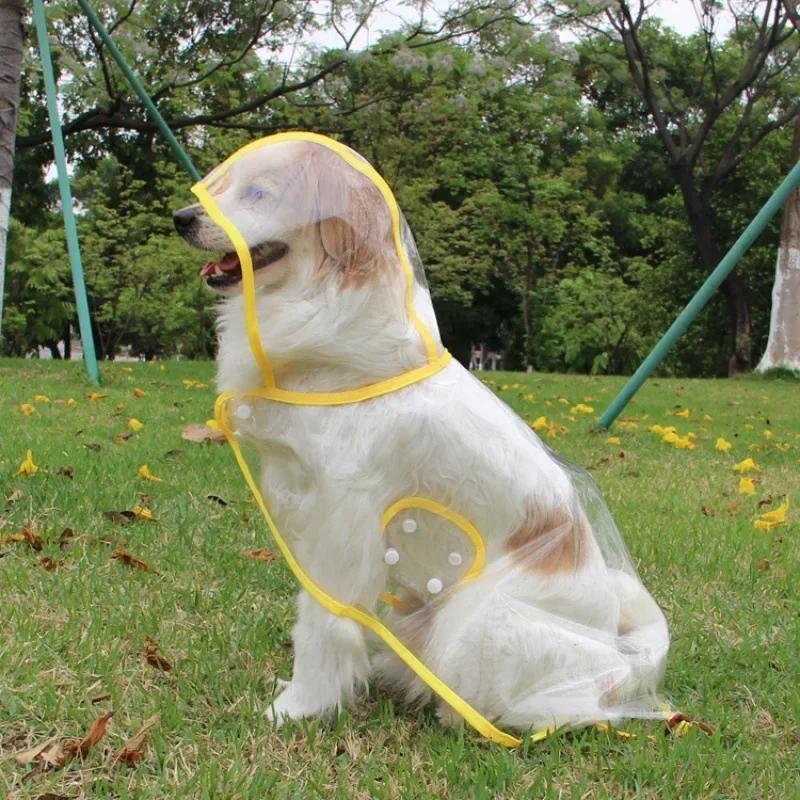 Haustier Hund Welpen Transparente Regenbekleidung Regenmantel Haustier Mit Kapuze Wasserdichte Jacke Kleidung Weiche PVC Kleine Hunde Regenmantel Welpen Regen Poncho