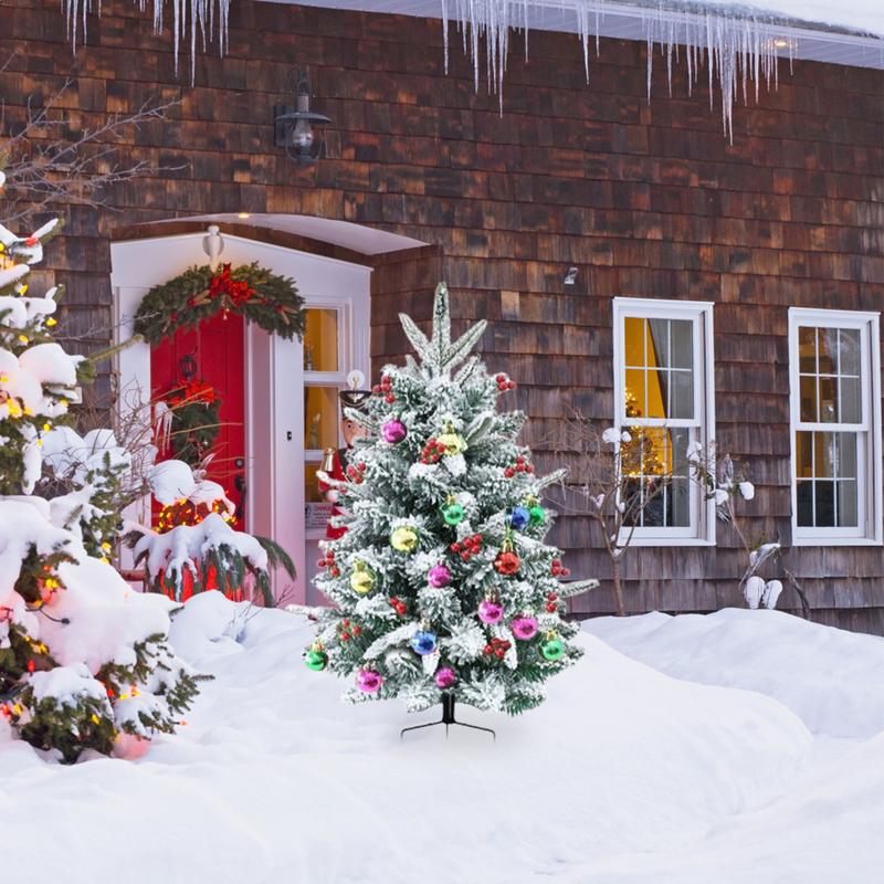 Artificial Christmas Tree 29.5 Inch Decor Filler Pre-Lit Christmas Tree For Pathway Porch Yard Carnival Party Apartment Mothers