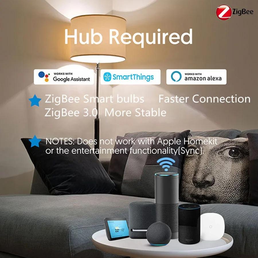WiFi Smart LED Downlight Zigbee Down Light 5W 7W 10W 15W Dimmable Round Spotlight Color Change Alexa Google Home Vocie Control