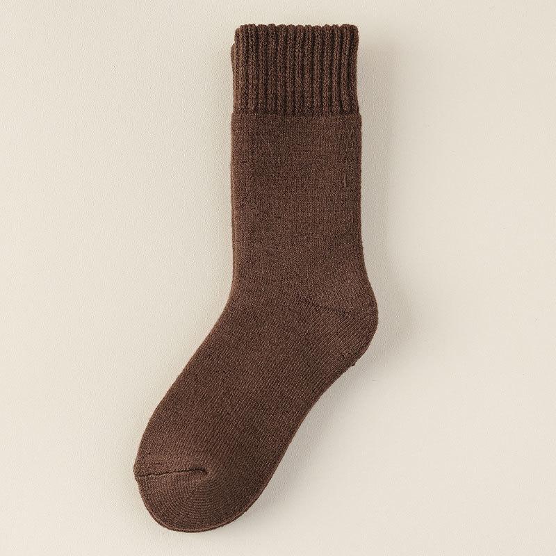Extra-thick Men's Winter Warm Fleece, Thickened Cold-resistant Fleece Mid-calf Socks for Autumn and Winter, Long Sleeping Socks