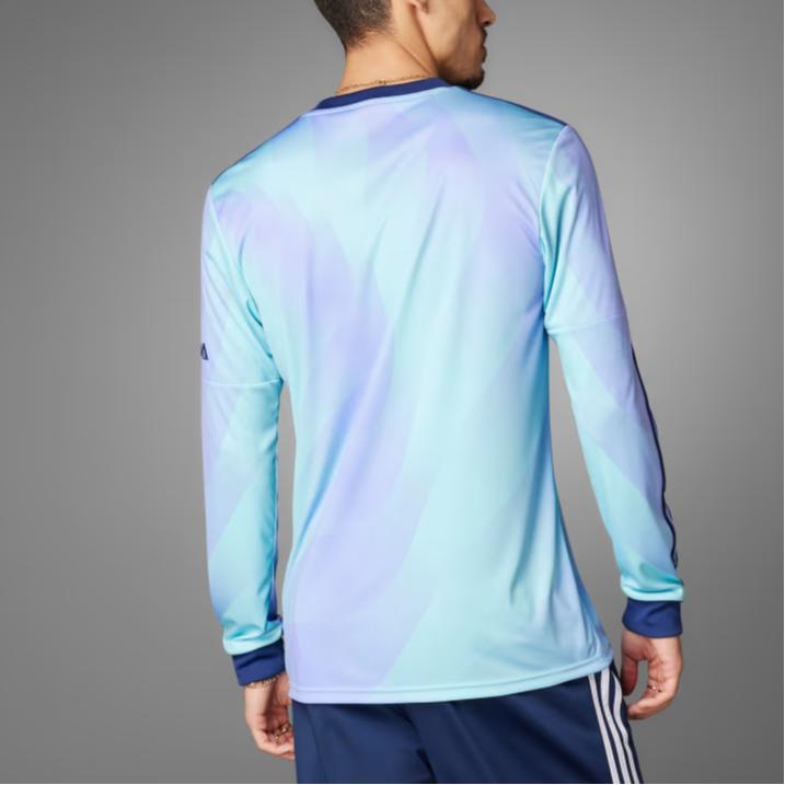 Adidas Originals Arsenal 24/25 Long Sleeve Third Logo Casual Retro Football Shirt Men Tops Transparent-Water-Green IS8138