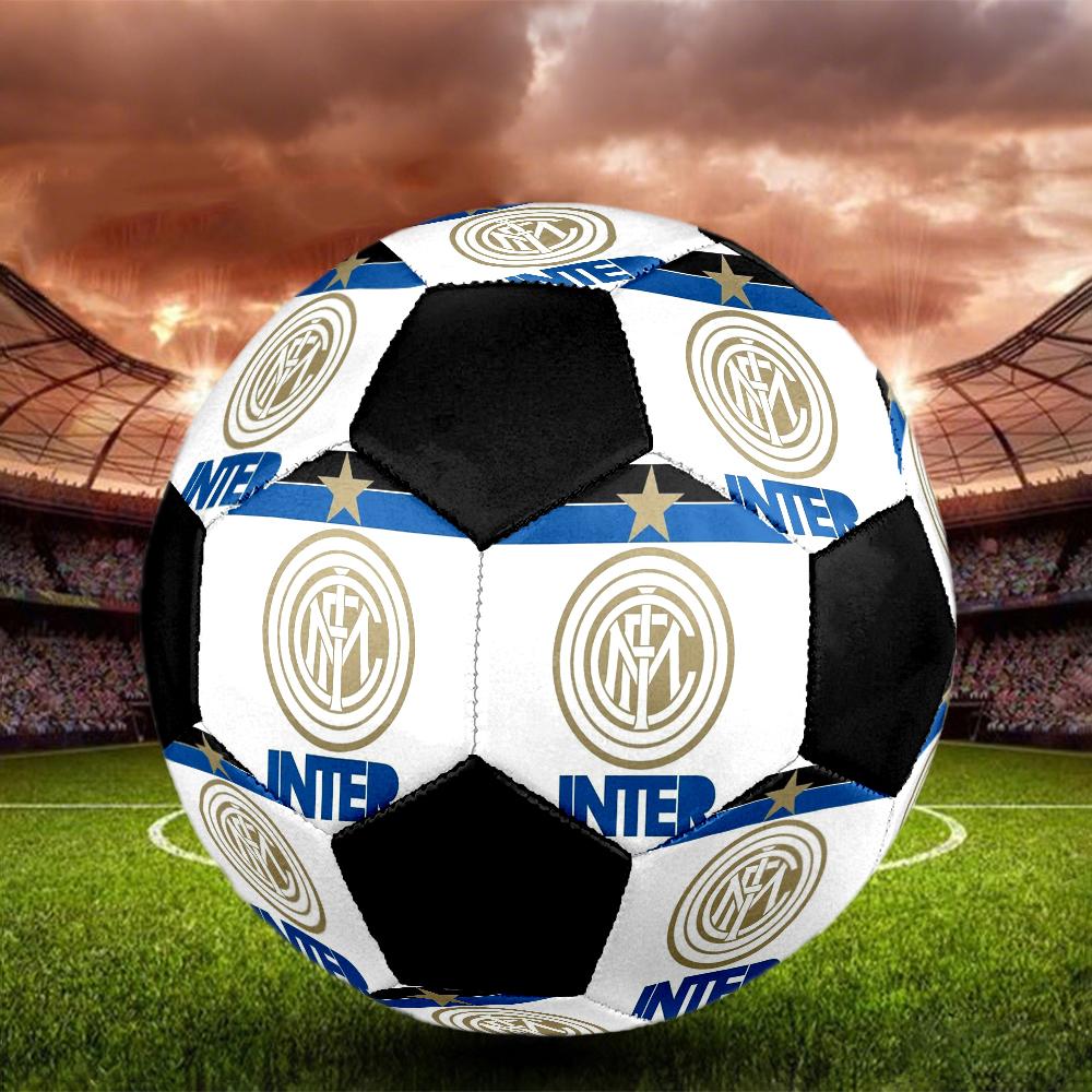 Pallone Calcio Indoor Inter Milan Colorato Cucito a Macchina PVC Misura 5 Allenamento Squadra Pronto per la Competizione Durevole Rimbalzo Elevato Cool Regalo Sportivo