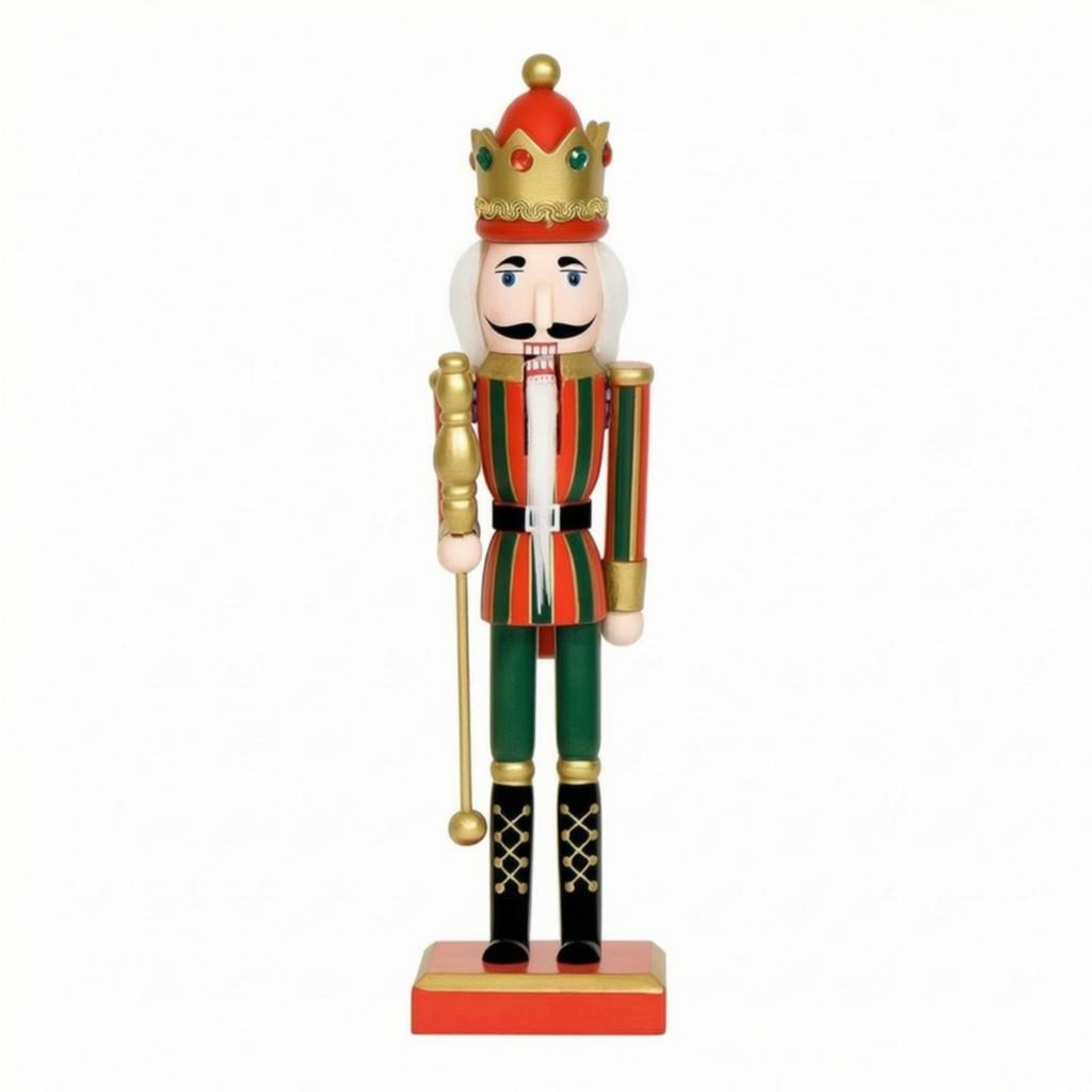 Tabletop Wooden Nutcracker Christmas Decoration Decorative Statue Painted for