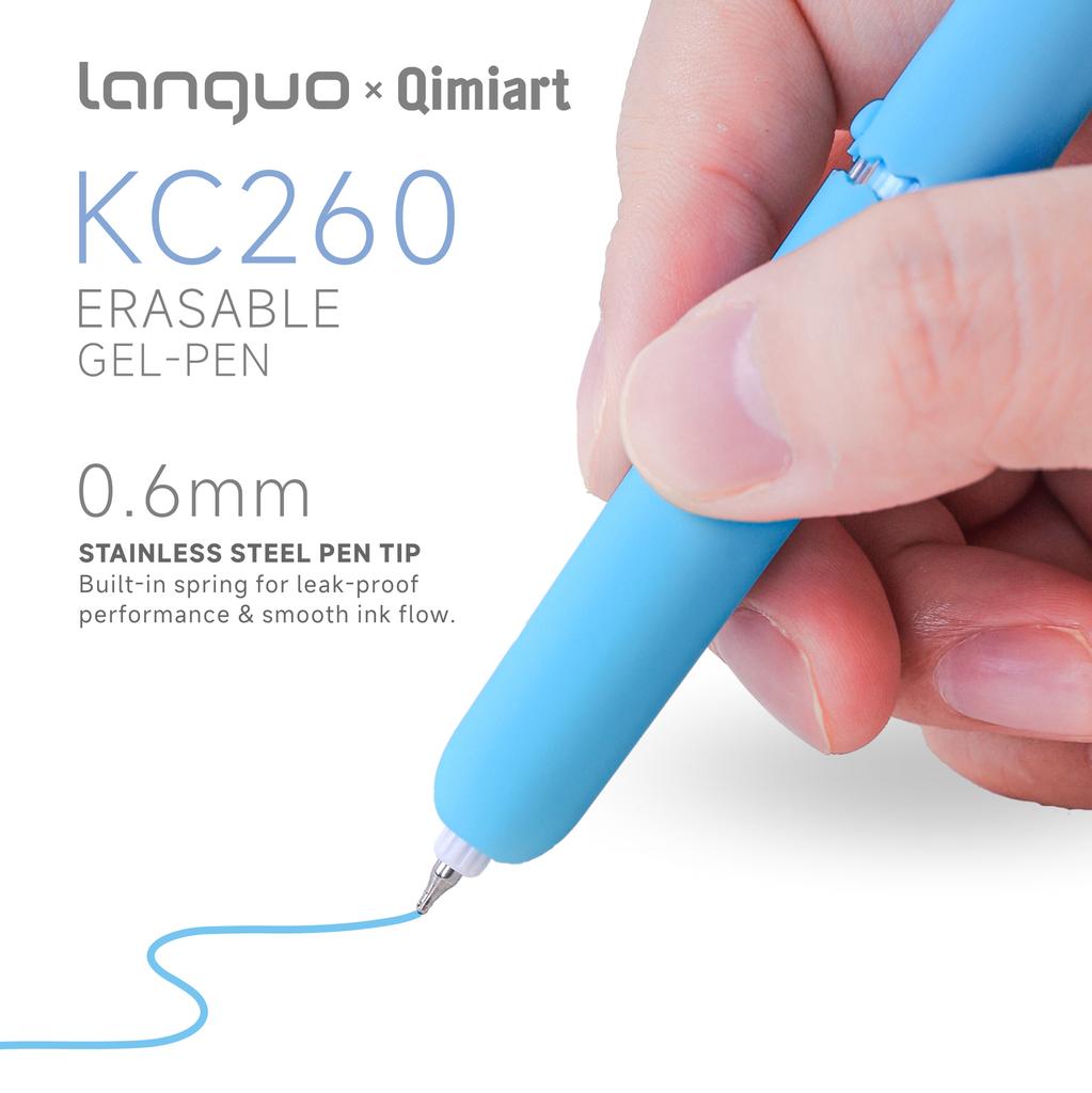 LANGUO 45/9 Colors Erasable Gel Pen 0.6mm Fine Point Erasable Pens Twist Smooth Writing Drawing Painting School Office Supplies
