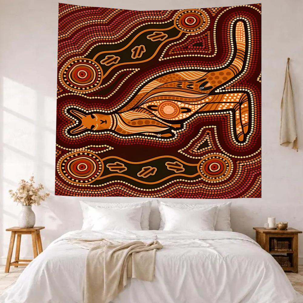 Australian Aboriginal Style Wall Decor Tapestry Art For Pet Memorial Birthdaywedding Party Backdrop Family Gift