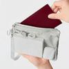 Lightweight Mesh Storage Bag Polyester Solid Color Toiletry Bag Multifunctional With Zipper Makeup Pouch Travelling Storage