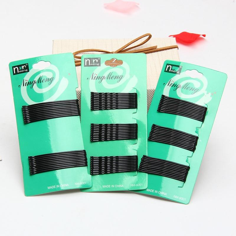 Round-headed Small Black Clip Makeup Small Steel Clip Wave Clip Updo UpdoStraight Clip Black Hair Beauty Clip