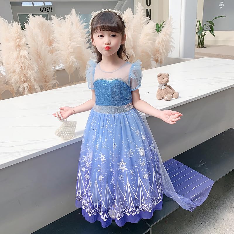 Princess Elsa Dress One Shichigosan Cultural Game Cultural Stage 5 Piece Cloak Included [MUXIU] Dress, Costume, Halloween, Girls, Children, Style,