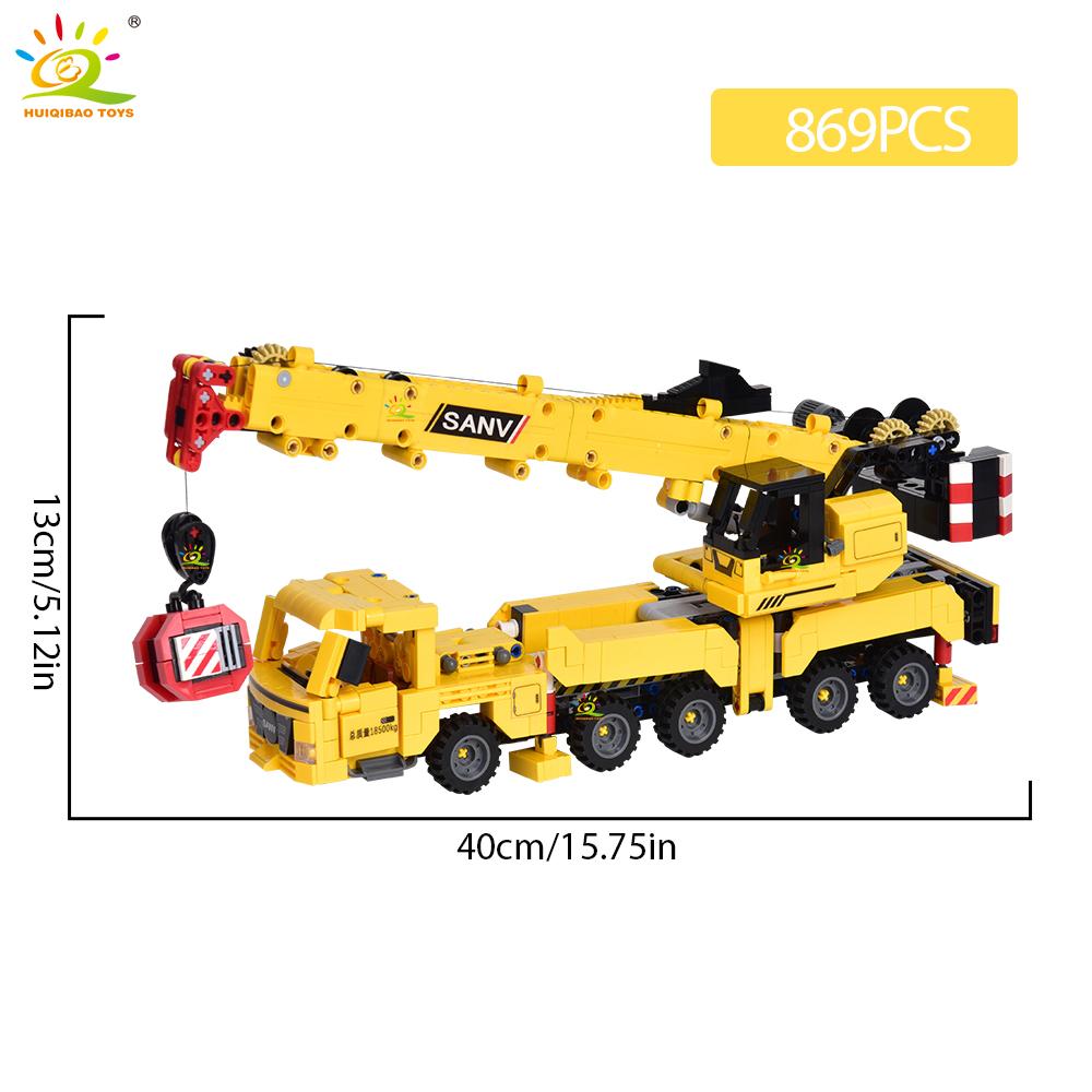 Non-Toxic Moc Engineering Truck Building Blocks Technical Excavator Crane Vehicle Car Bricks City Construction Toys For Children