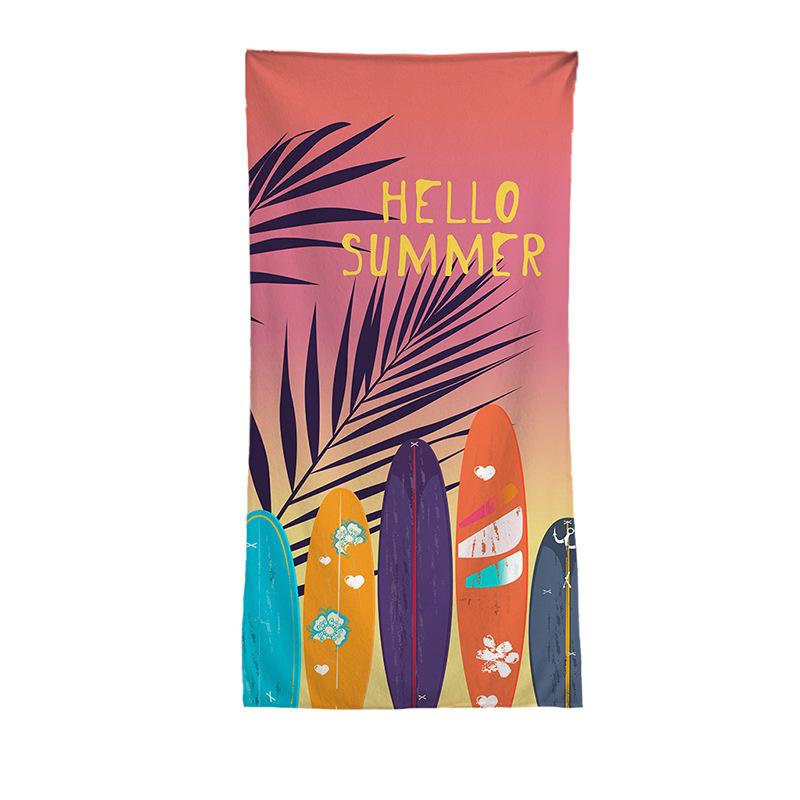 Beach Vacation Sun Protection Beach TowelPortable Floor MatSwimming Quick-drying Towel Women's Printed Bath Towel