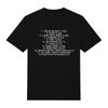 Charli Xcx Fashion Film List Tshirt Simple Letter Print Tshirt Fashion Casual Short Sleeve Unisex O Neck Top