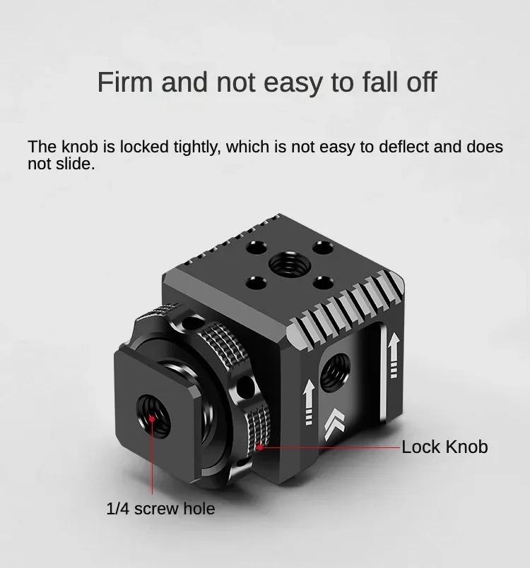 Multi-head Cold Shoe Extension Mount Adapter Monitor Holder Studio Flash Light Stand 1/4 3/8 Screw Hole For Nikon Canon Sony Slr