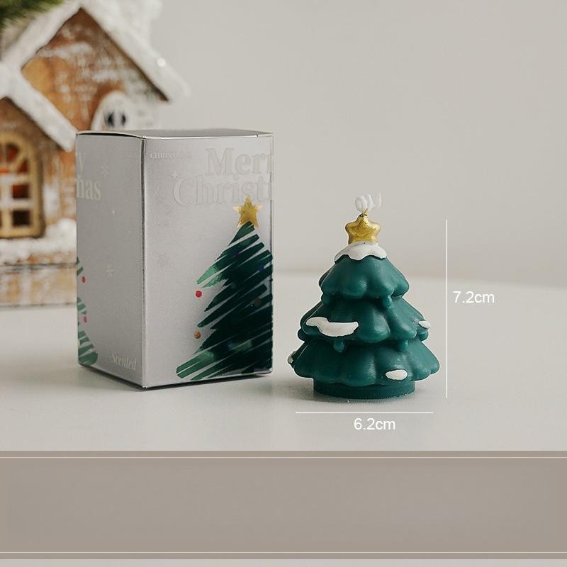 Y Christmas Tree Scented Candle Atmosphere Souvenir Handmade Home Fragrance Candle Simulation Cartoon Candles Christmas Gift