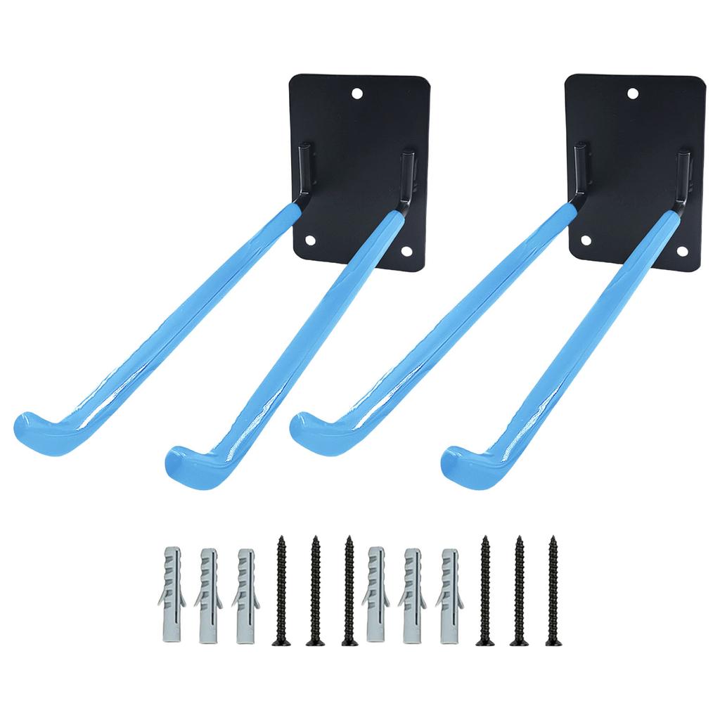 Ganchos de Ferro para Garagem Revestidos de Borracha Ganchos de Parede para Garagem para Pendurar Escadas Pneus Ferramentas de Jardim Montagem na Parede de 10 Polegadas