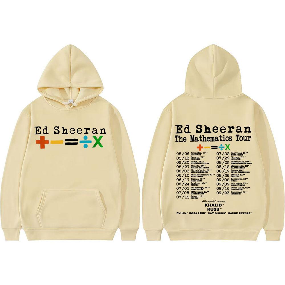 Ed Sheeran Mathematics Tour Hoodie Graphic Men Vintage 90s Hip Hop High Quality Hoodie Long Sleeve Loose Hoodie