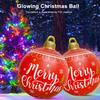 24 Inch Light Up Inflatable Christmas Ball Ornaments PVC Christmas Inflatable Ball Outdoor Xmas Tree Decorated Balls Party Props