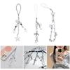 Set of 3 Fashionable Key Chain Butterfly Star Phone Lanyard Handmade Keychain Pendant Versatile Bag Jewelry for Girl