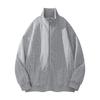 New Men's Hoodie With A Textured Stand-up Collar, Zipper Jacket, Knitted Double-layer Twisted Cardigan