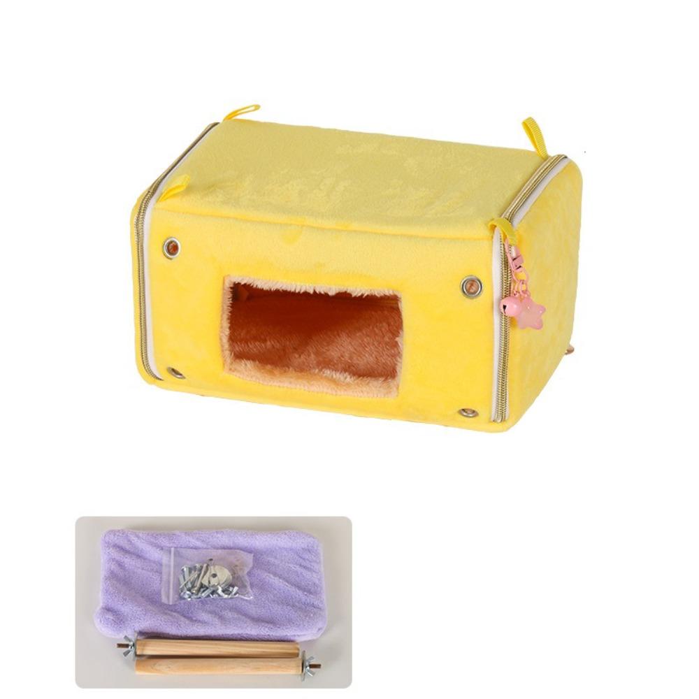 Plush Warm Bird Hanging Nest Thicken Parrot Roosting House Parrot Hammock  for Parrot Hamster