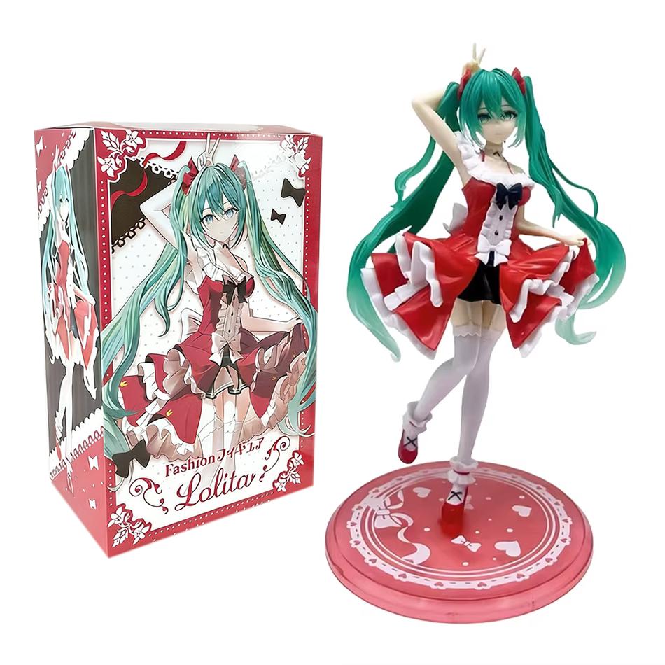 Anime Figure Cherry Blossoms Dress Action Figures Kawaii Swimsuit Vocaloid Pvc Collectible Model Toys Girl Gift