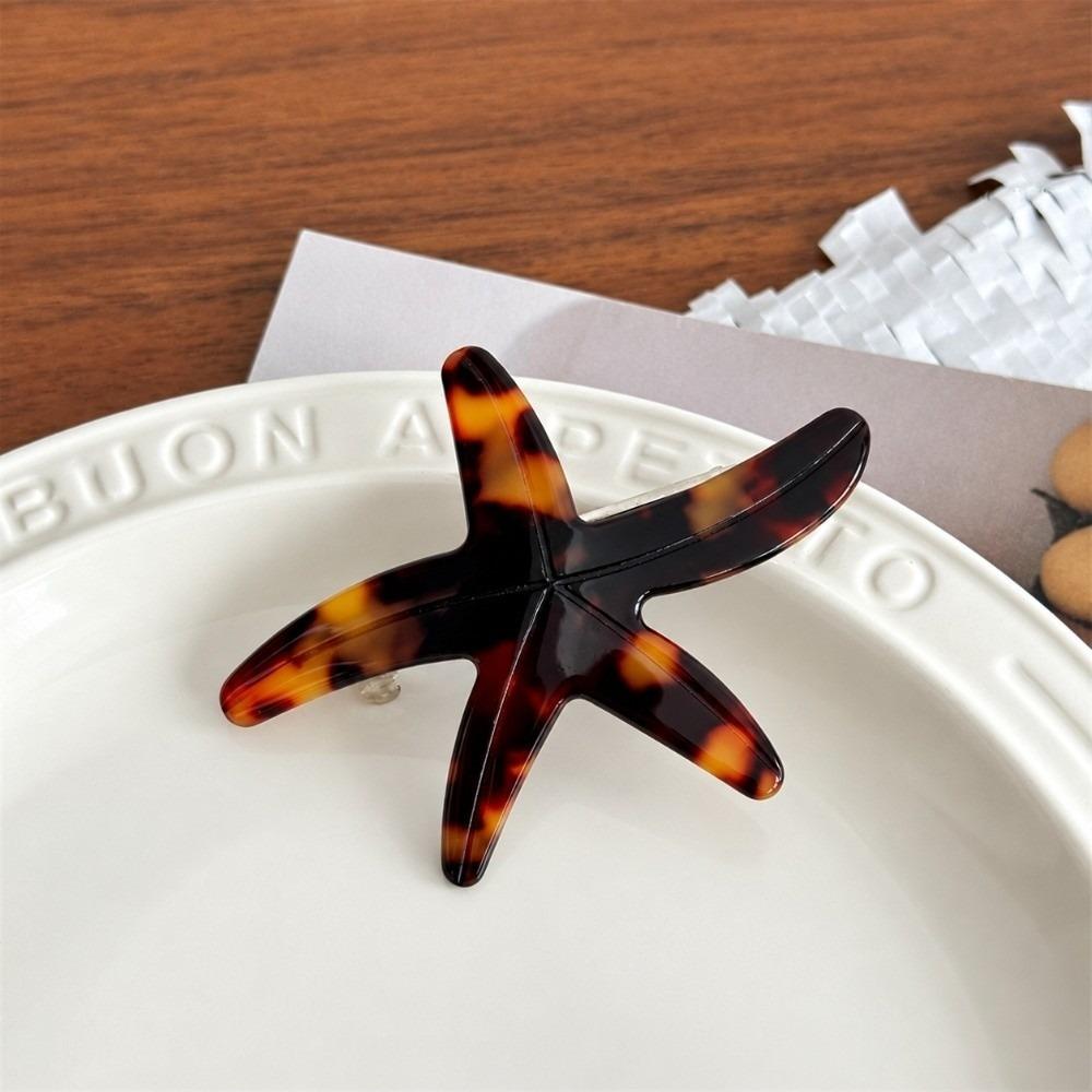 Ocean Series Starfish Hair Clip Acetic Acid Material Spring Hair Clip Side Hair Clip for Women