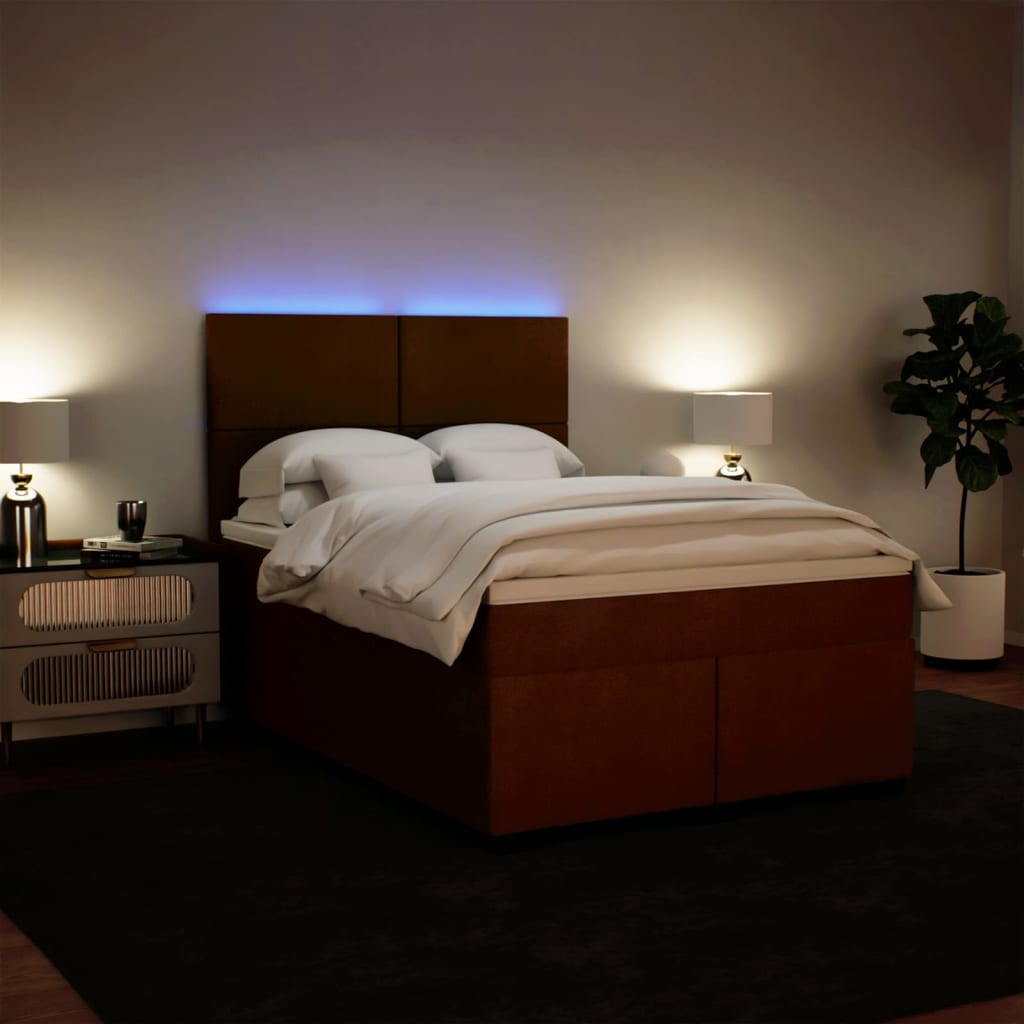 Pink Box Spring Bed with Mattress 140 X 190 Cm Velvet