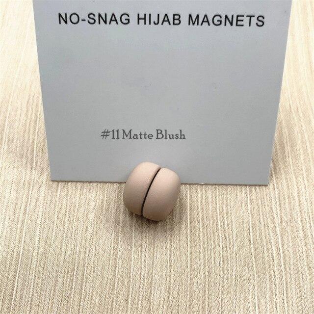 Matte Metall Hijab Schal Magnet Kein Haken Muslimische Frauen Magnetische Hijab Pins Islamische Pinless Sicherheit Kopftuch Broschen Zubehör