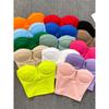 Pure Color Strapless Tube Top Vest Female Outwear Sexy Sexy Short Bare Midriff Slim Fit Thin Band Chest Pad Wipe Tops
