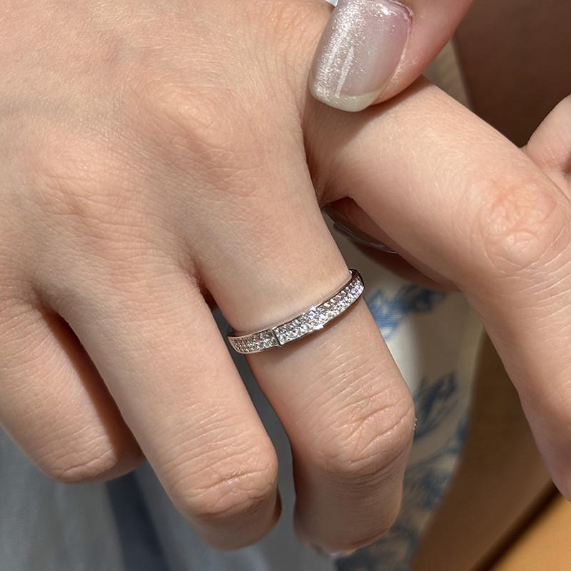 Chic Elegant Adjustable Open Ring For Women Crafted With Dazzling Zirconia Stones