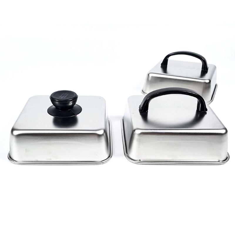 Tapa Cuadrada para Asar Tapa para Derretir Queso de Acero Inoxidable Tapa para Cocinar al Vapor Accesorios para Plancha Parrilla para Barbacoa Cocina