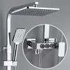 Hot Cold Bathroom Shower System Faucets 12 Inch Round Rain Shower Head Brushed Rose Gold Hot Cold Waterfall Bathroom Shower Set