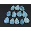 12Pcs Natural Larimar Pectolite Pear Cabochon Loose Gemstone Lot 159cts. C-599