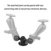 View-Adjusting 2-Ball Base Mount for Fish Finder and Navigation Use, 1.5 Inch 38Mm Round Base for Supported Hardware Arrangements in Vehicles