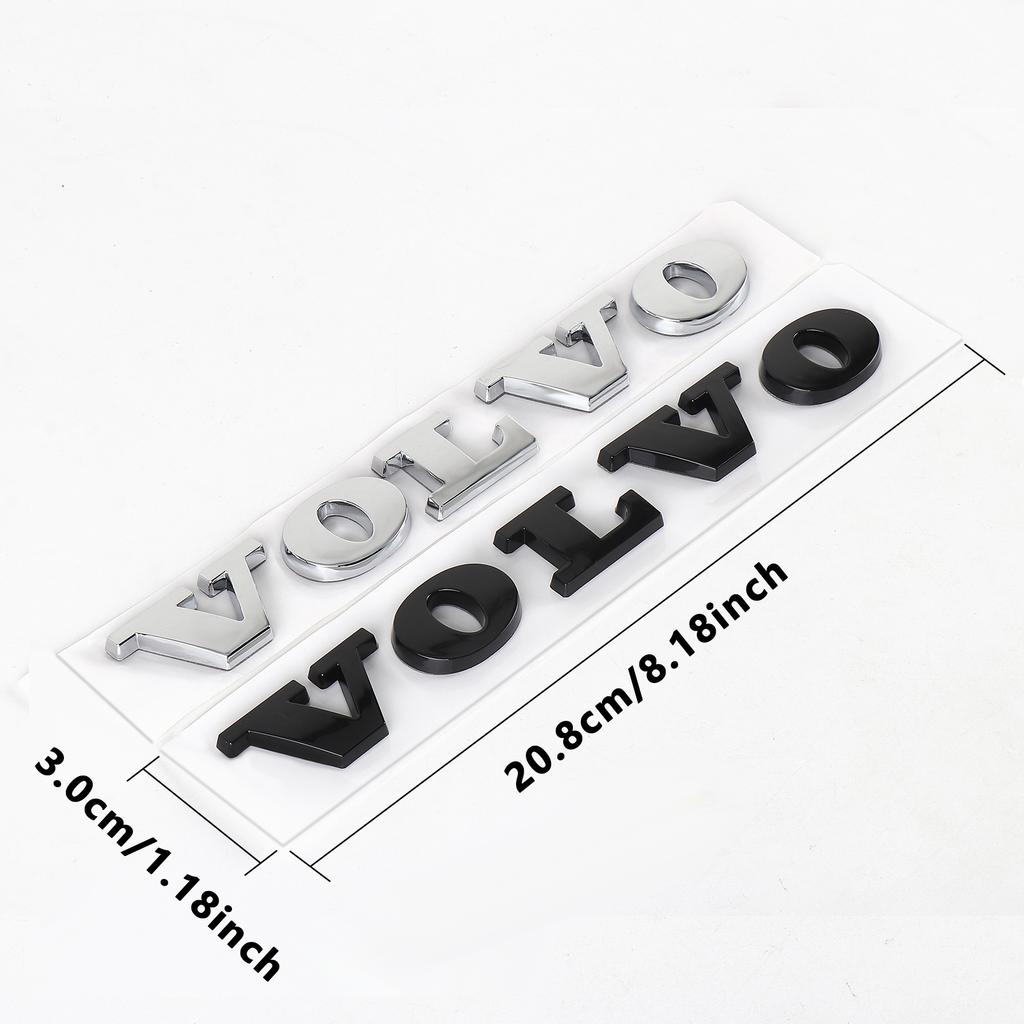 3D ABS Volvo Auto Motorhauben Buchstaben Logo Plakette Heckklappen Emblem Aufkleber Zubehör Für Volvo Rdesign XC60 XC90 V40 V50 V60 S60 S40