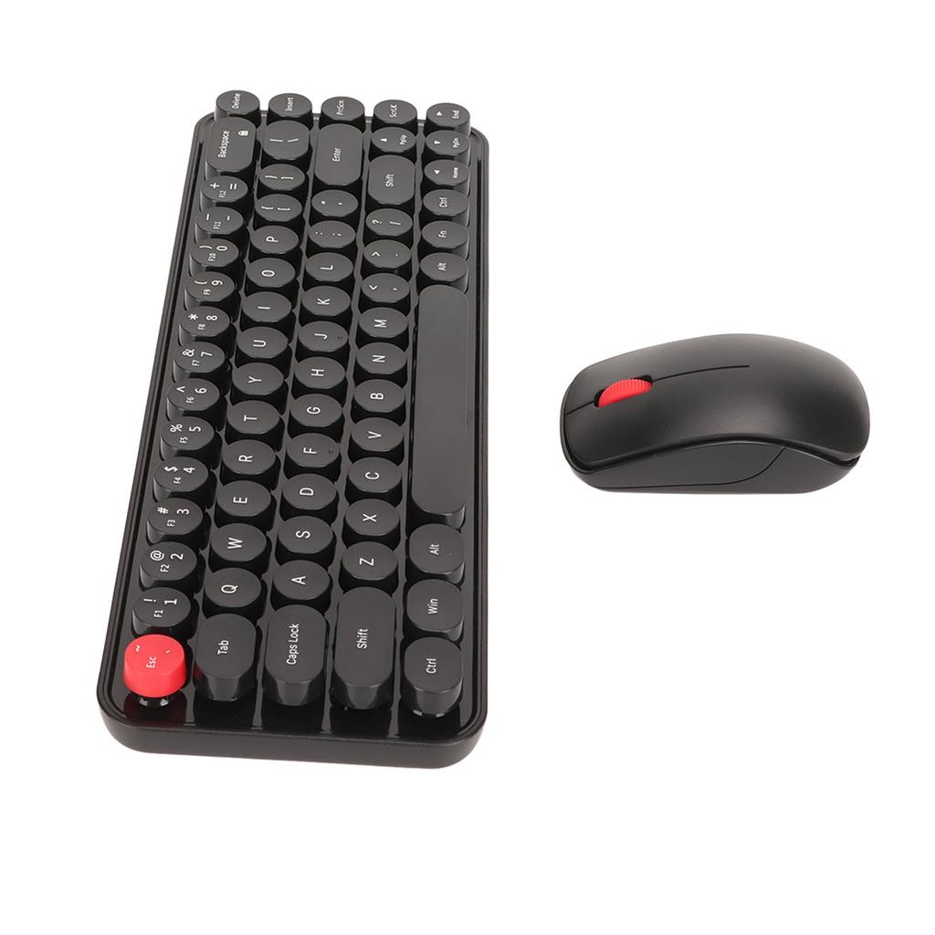 Typewriter Keyboard and Mouse Combo 68 Keys 2.4GHz Stable Battery Powered Retro Typewriter Keyboard for