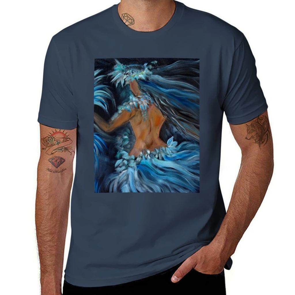 Hula in Blue TShirt Utility Work Short Sleeve Top TShirt