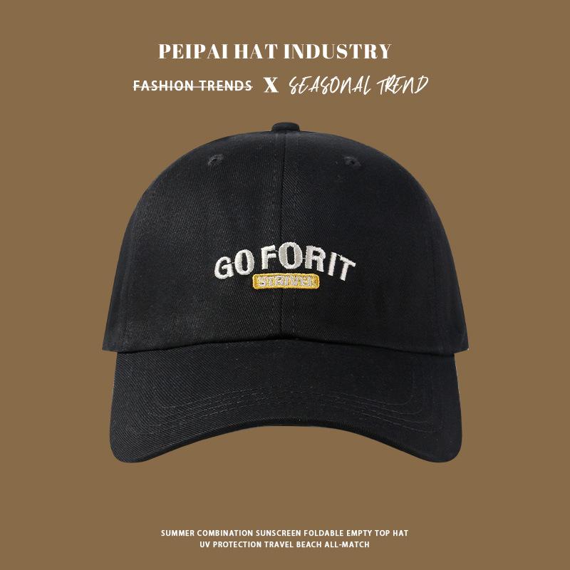 

Baseball cap enlarged and deepened to show the face, small travel versatile soft top wide brim embroidered cap adjustable
