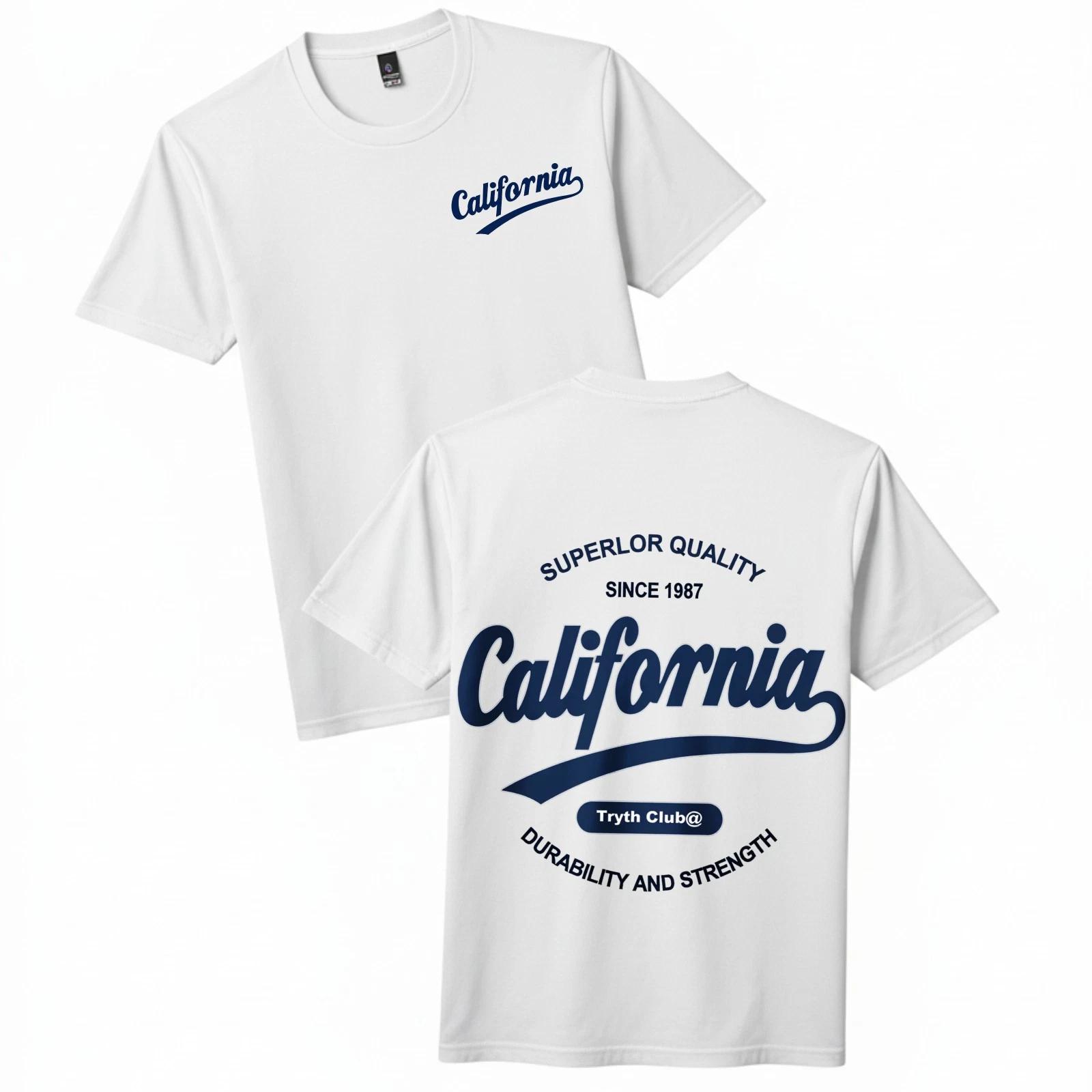 Vintage California 1987 Retro Script Graphic T-Shirt, West Coast Casual Tee 3XL