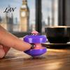 Relaxation Desk Toy Rolling Ball Fidget Spinner Toy, Rotatable Spinning Top Stress Relief Double Track Marble Run Fingertip Gyro for Adults