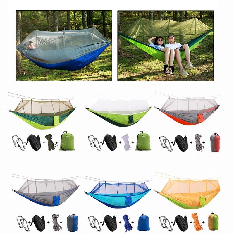 Premium Camping Double Person Travel Outdoor Tent Hammock Bed With Mosquito Net