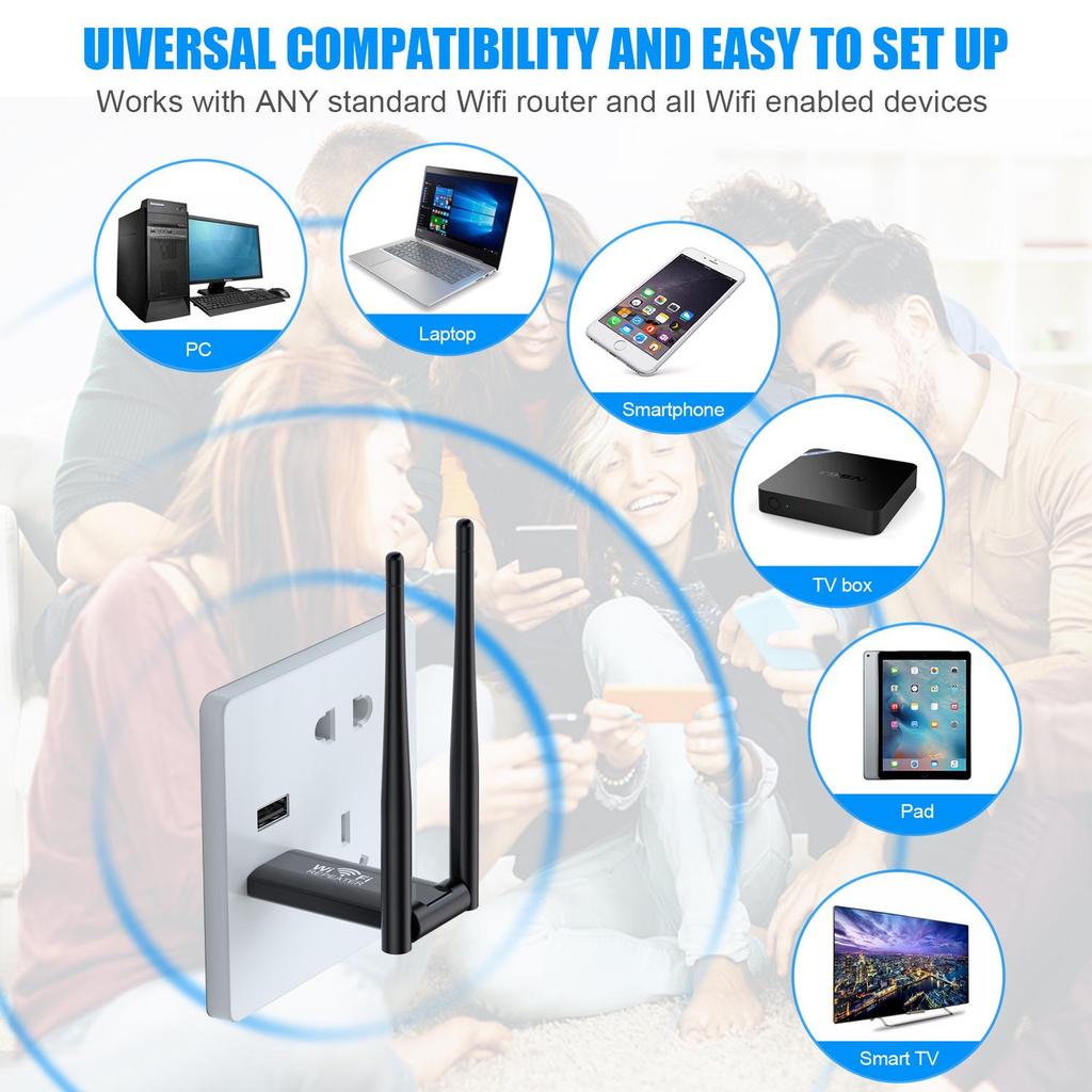 Tragbarer 300M USB WiFi Signal Repeater & Verstärker