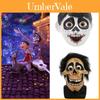 Máscara de Cosplay do Filme Coco Miguel Hector Rivera Feita de Material de Látex Macio e Confortável