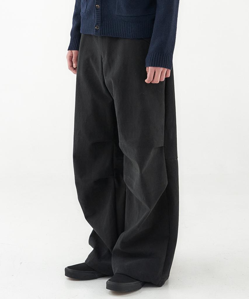 Leondi Wood Pitched Parachute Pants - Black