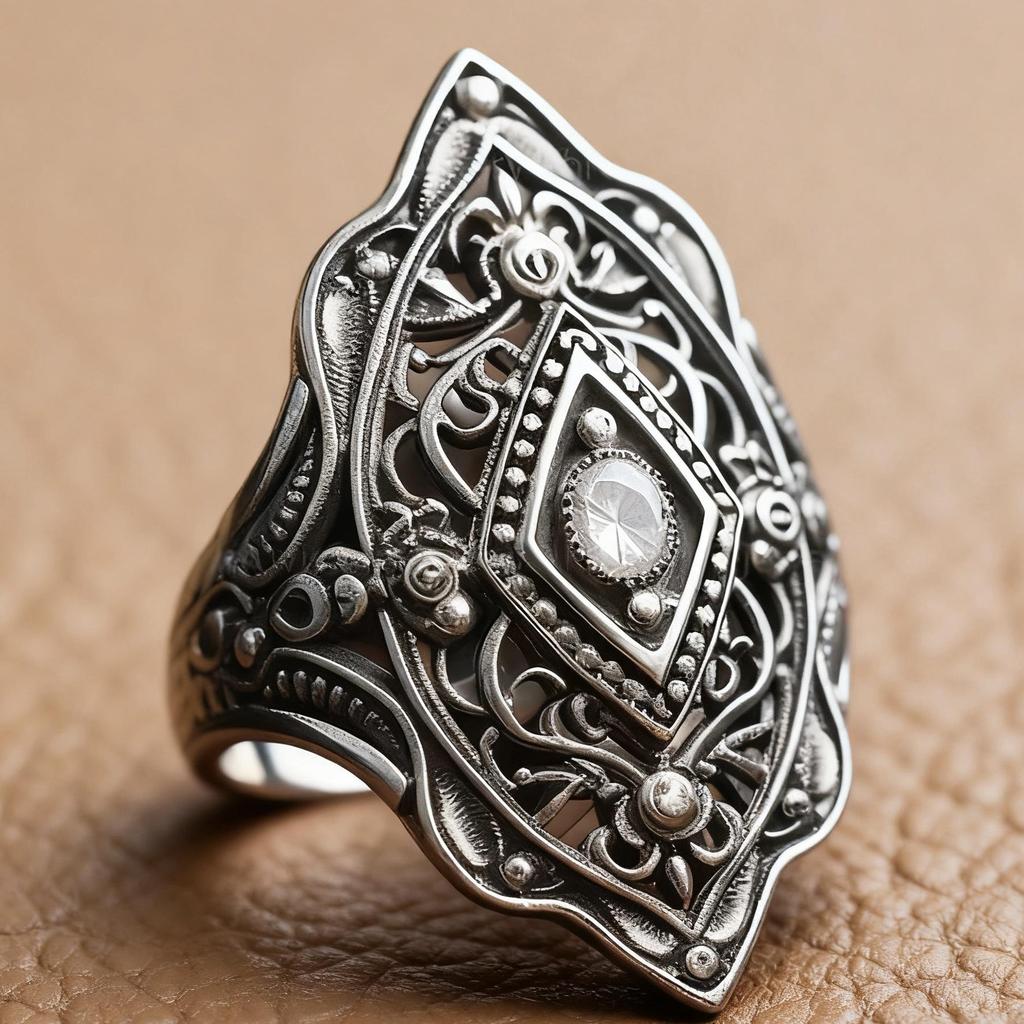Anello da Donna in Lega Bohemien Ecologico - Design a Rombo Stile Etnico Retro (Edizione 2026)