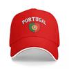 Bandiera Sostenitori Portogallo Stemma Cappellini da Baseball Personalizzati Per Donna Personalizzato FeUnisex Cappelli da Spiaggia per Papà Cappellino Snapback