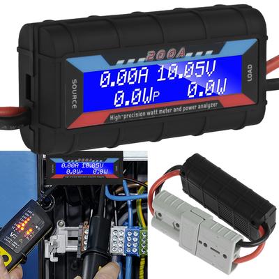 LCD 200A DC Digital Wireless Battery Tester Watt Meter Power Volt Amp Monitor Analyzer RC Battery Analyser Reusable Voltmeter