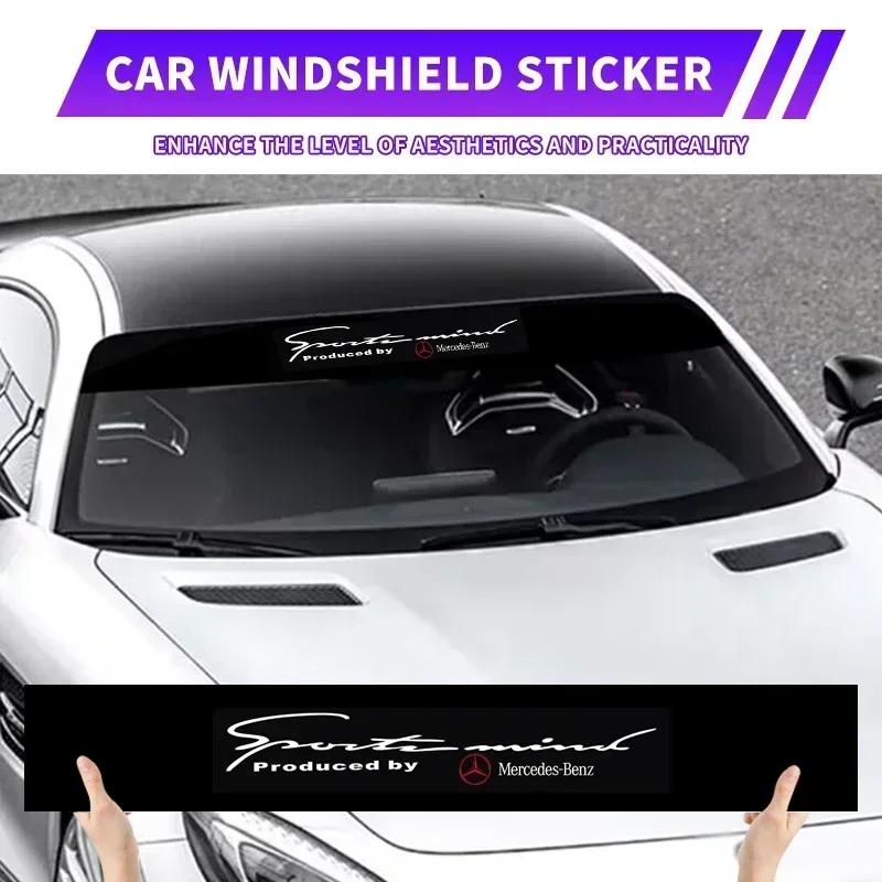 GOX3 Car Front Windshield Stickers Front and Rear Decorative Decals Sticker for Mercedes Benz W211 W204 W210 W203 CLA GLA Accessories