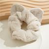 2005 Winter New Plush Fabric Scrunchie for Women, Simple Cat Ear Headband, Versatile Elastic Hair Tie