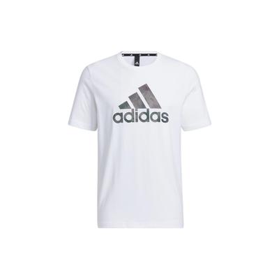 Alphabet Logo Print Sports Round Neck Short Sleeve T-Shirt Men Tops White HE7425